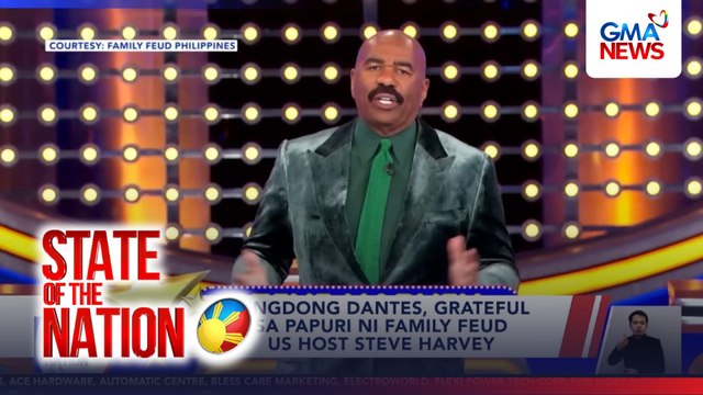 Dingdong Dantes, grateful sa papuri ni Family Feud U.S. host Steve Harvey | SONA