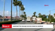 Polisin takip ettiği kamyonetten yaklaşık 185 kilo esrar ele geçirildi