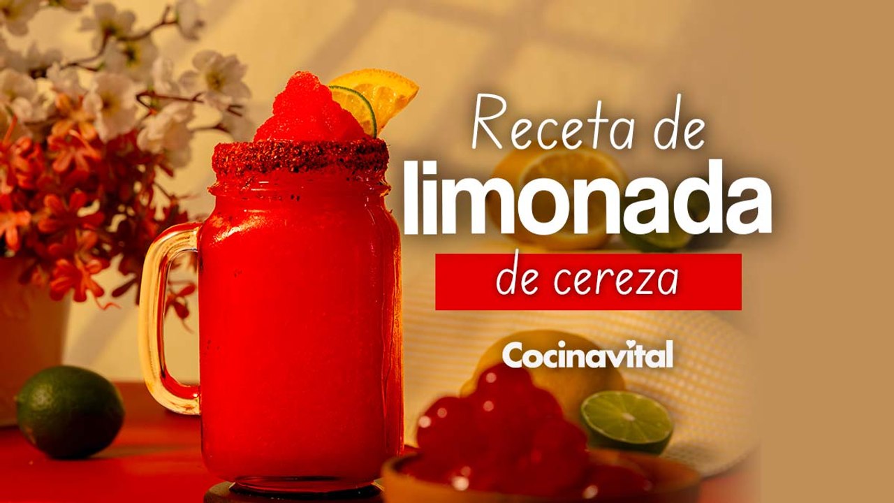 Receta de limonada de cereza ¡Con 3 ingredientes!