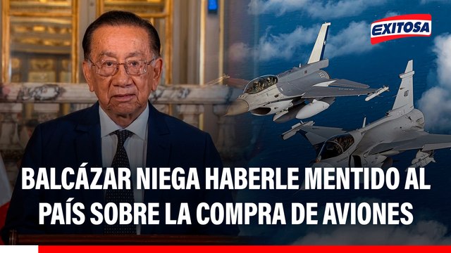 Presidente José Balcázar niega haberle mentido al país sobre la compra de aviones F-16 a EE.UU.