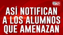 Así notifican a los alumnos que amenazan