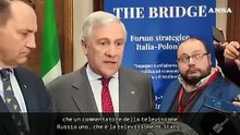 Tajani: "All'ambasciatore russo ho detto che contro Meloni parole inaccettabili"