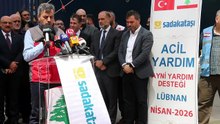 Sadakataşı öncülüğünde Lübnan’a 38 konteyner insani yardım malzemesi ulaştırıldı