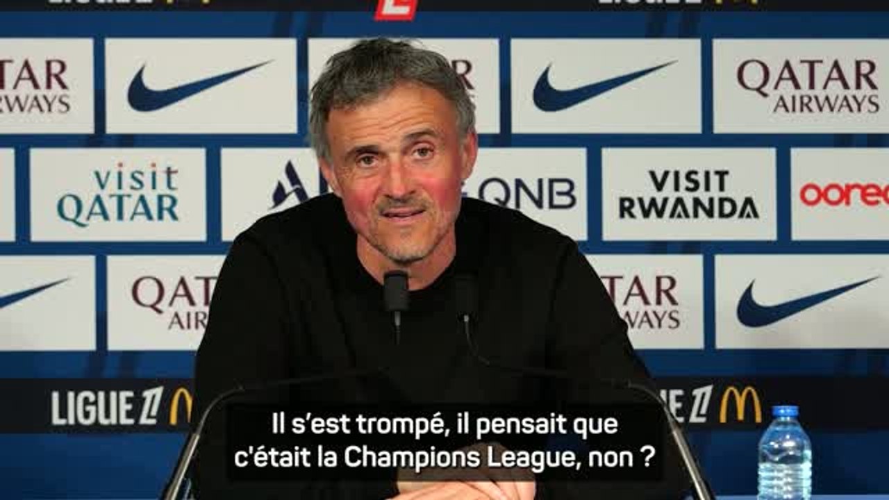 PSG - Luis Enrique : "Kvara pensait que c'était la Champions League, non ?"
