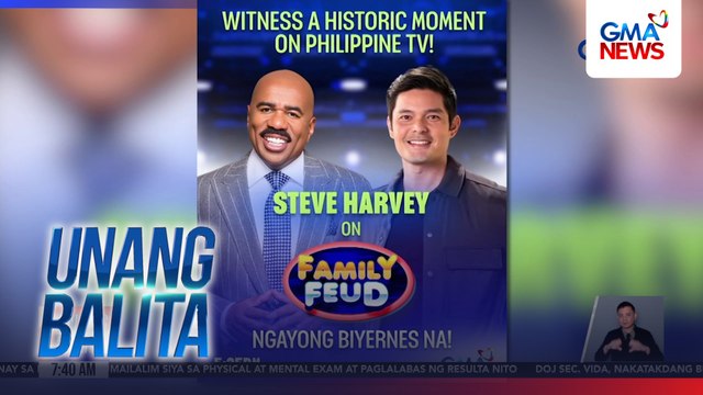 Family Feud host Steve Harvey, pinuri ang Family Feud Philippines | Unang Balita