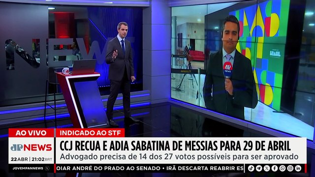 CCJ adia sabatina de Jorge Messias; Planalto mapeia votos para garantir aprovação