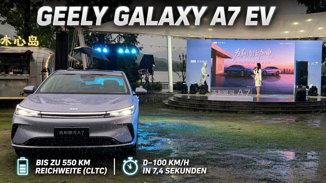 2026 Geely Galaxy A7 EV zeigt modernes Design und starke Effizienz
