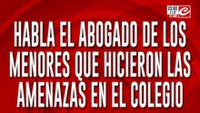 Habla el abogado de los menores que hicieron las amenazas en el colegio