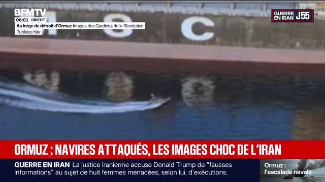 Les Gardiens de la Révolution publient des images de leurs attaques contre des navires dans le détroit d'Ormuz