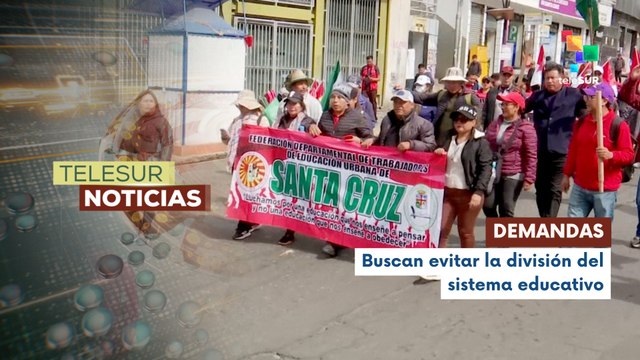 En Bolivia los maestros de áreas urbanas exigen aumento de salarios