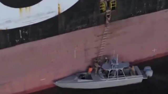 Video claims to show Iranian soldiers seizing container ships in Strait of Hormuz