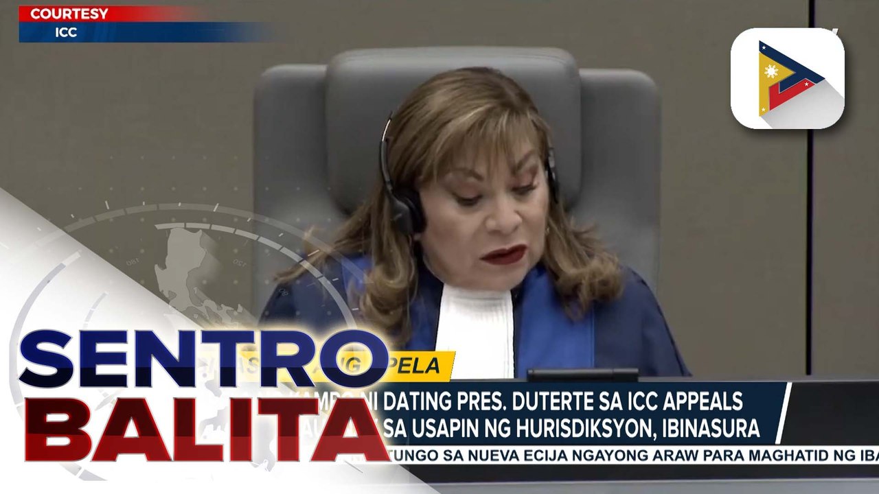 Apela ng kampo ni dating Pangulong Duterte sa ICC Appeals Chambers kaugnay sa usapin ng hurisdiksyon, ibinasura | ulat ni RR Tubice