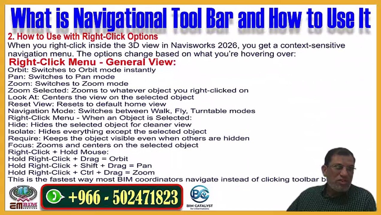 Navisworks 2026 Navigation Tools Explained  Orbit, Walk, Fly, Zoom Tutorial for BIM Coordination  Part-06