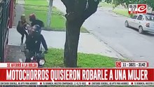 Quisieron robarle, se aferró a sus pertenencias y fue auxiliada por un automovilista