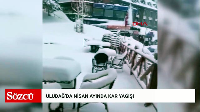 Uludağ'da nisan ayında kar yağışı; kar kalınlığı 1 metre