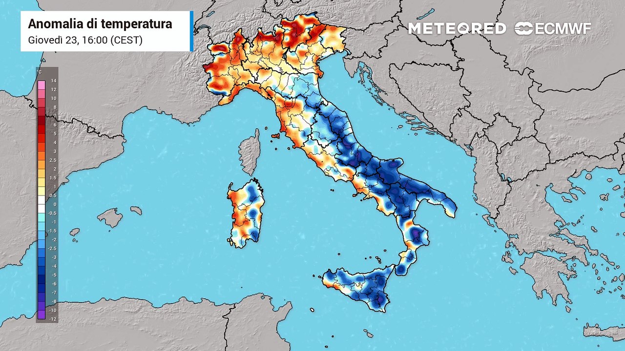 Temperature in Italia
