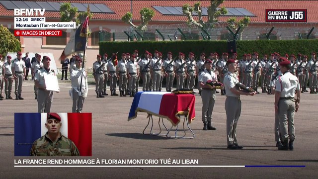 Mort au Liban, l'adjudant Florian Montorio est décoré de la Croix de la Valeur militaire avec palme de bronze à titre posthume