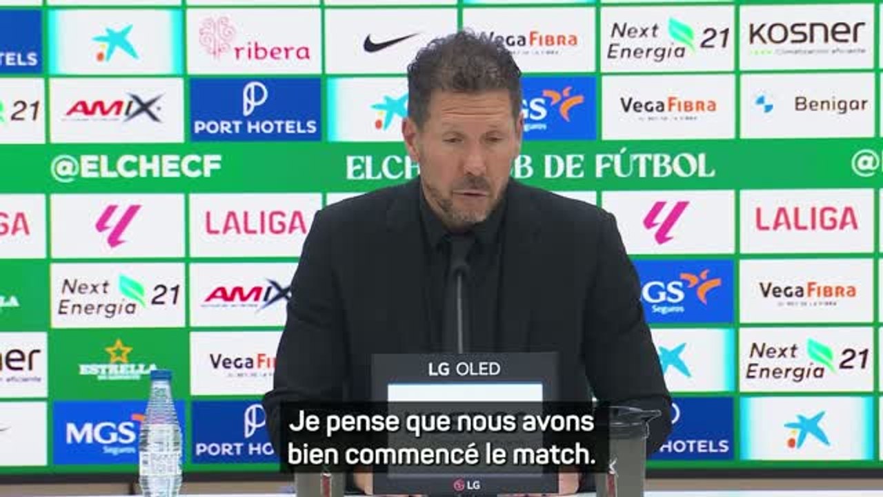 Atlético - Simeone reste optimiste pour le futur malgré une nouvelle défaite en Liga