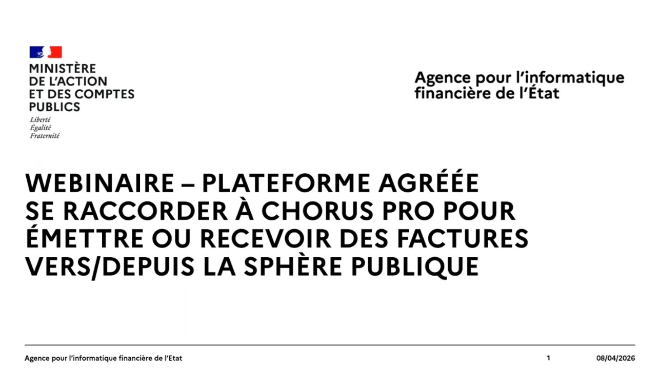 Webinaire AIFE - Plateforme agréée