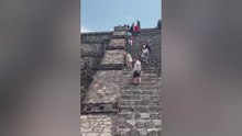 Imágenes que muestran el momento en que comenzó el ataque armado en las pirámides de Teotihuacán en México