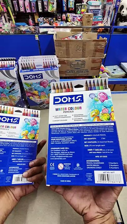 DOMS Water Colour Pencils Review 🎨 | 12 vs 24 Shades Comparison