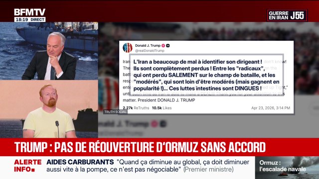 Marschall Truchot : Trump, pas de réouverture d'Ormuz sans accord - 23/04