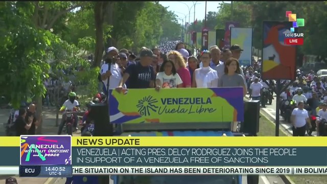 Acting pres. joins the people in Lara State in support of a Venezuela free of sanctions