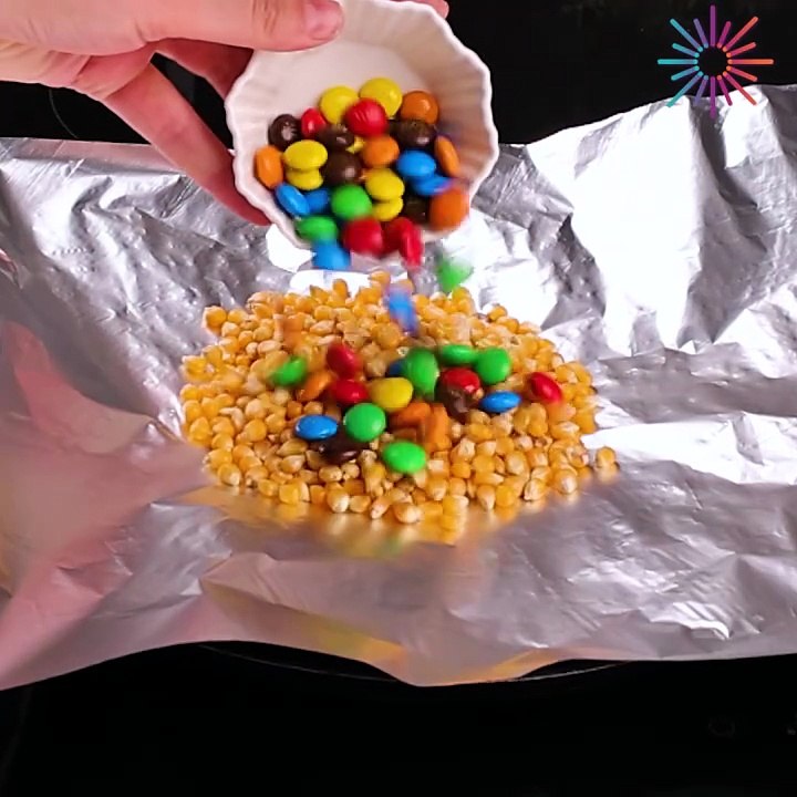 When popcorn meets candy 🌈🍿