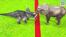 Epic Battle Mammoth Elephant vs T Rex Dinosaurs Versus Wild Animals Animal Revolt Battle Simulator