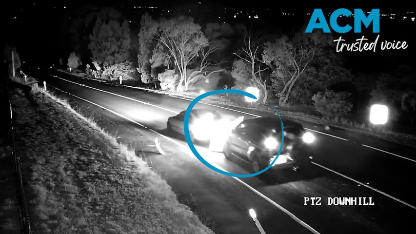 CCTV footage from Uleybury in South Australia, captured the moment two drivers attempted to steal a hay bale by squeezing it between their cars and transporting it off the property on April 11, 2026. This video includes ACM-produced voiceover powered by AI.