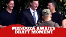 Fernando Mendoza awaits draft moment with friends family and Heisman Trophy
