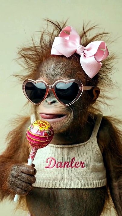 Monkey funny shot