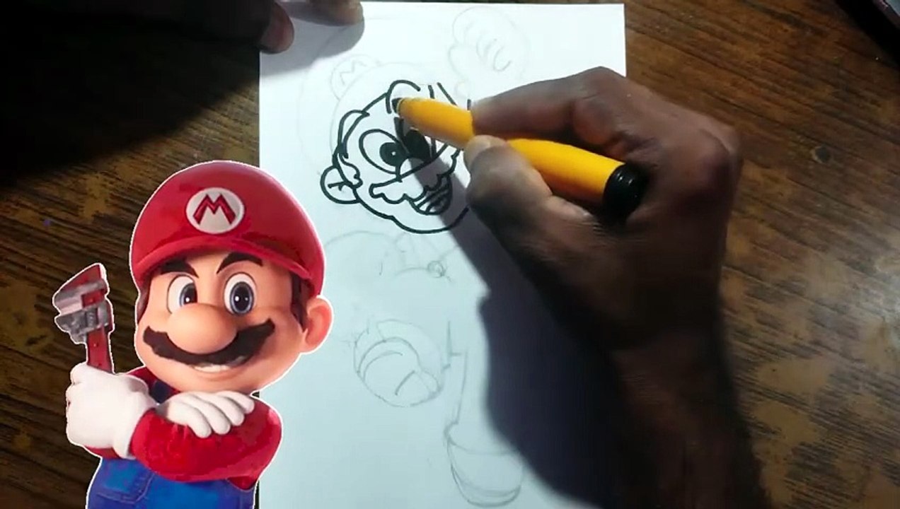 How to Draw Super Mario Easy _ Step by Step For Kids 2024 _ Coloring Page