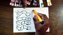 How to Draw A Worm Easy Colors _ Step by Step _ Coloring Page and Toddlers