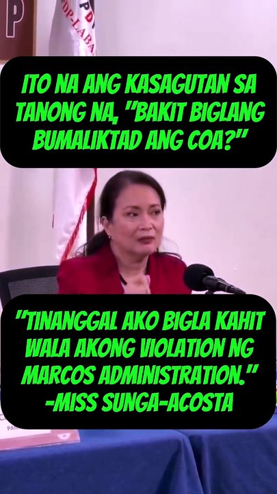 Marcos ordered immediate replamcent for COA head without prior noticed