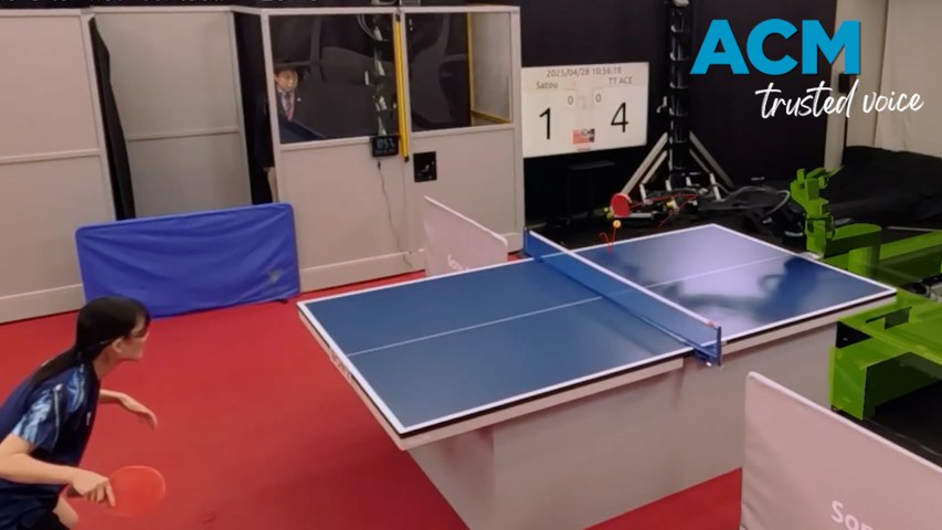 Sony AI’s Ace robot defeated professional table tennis players in April 2025 in the Sony AI Research Lab in Tokyo, Japan. The robot won three of the five matches against elite players. Footage by Sony AI via Storyful