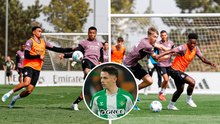 Real Madrid realiza último entrenamiento previo a enfrentar al Betis de Álvaro Fidalgo