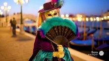 ヴェネツィアカーニバルを楽しむ着ぐるみたち【AI Kigurumi】