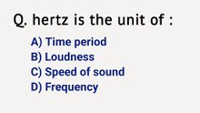 hertz is the unit of