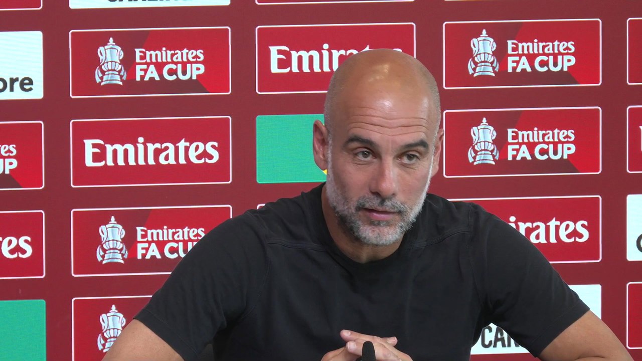 Guardiola on trying to manage his Man City squad as they push for domestic treble