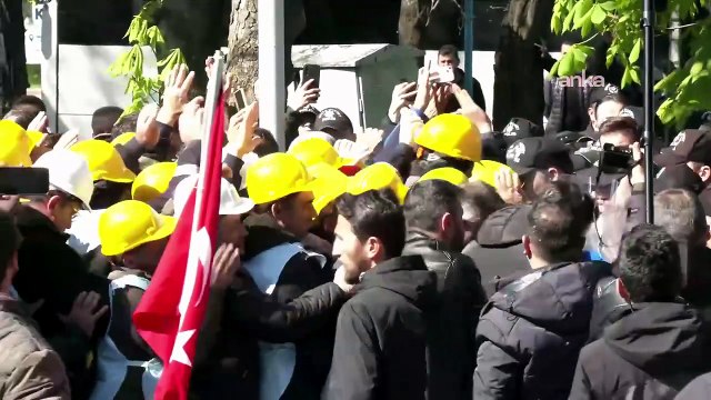 Doruk Madencilik işçilerinin Enerji ve Tabii Kaynaklar Bakanlığı'na yürümesine polis engeli