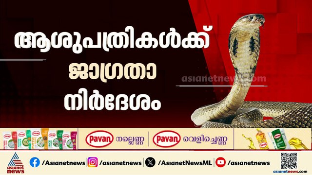 'അത്യാഹിത വിഭാഗത്തിൽ പാമ്പുകടി സാധ്യത നോക്കണം' ; ആശുപത്രികൾക്ക് പ്രത്യേക ജാഗ്രത നിർദേശം