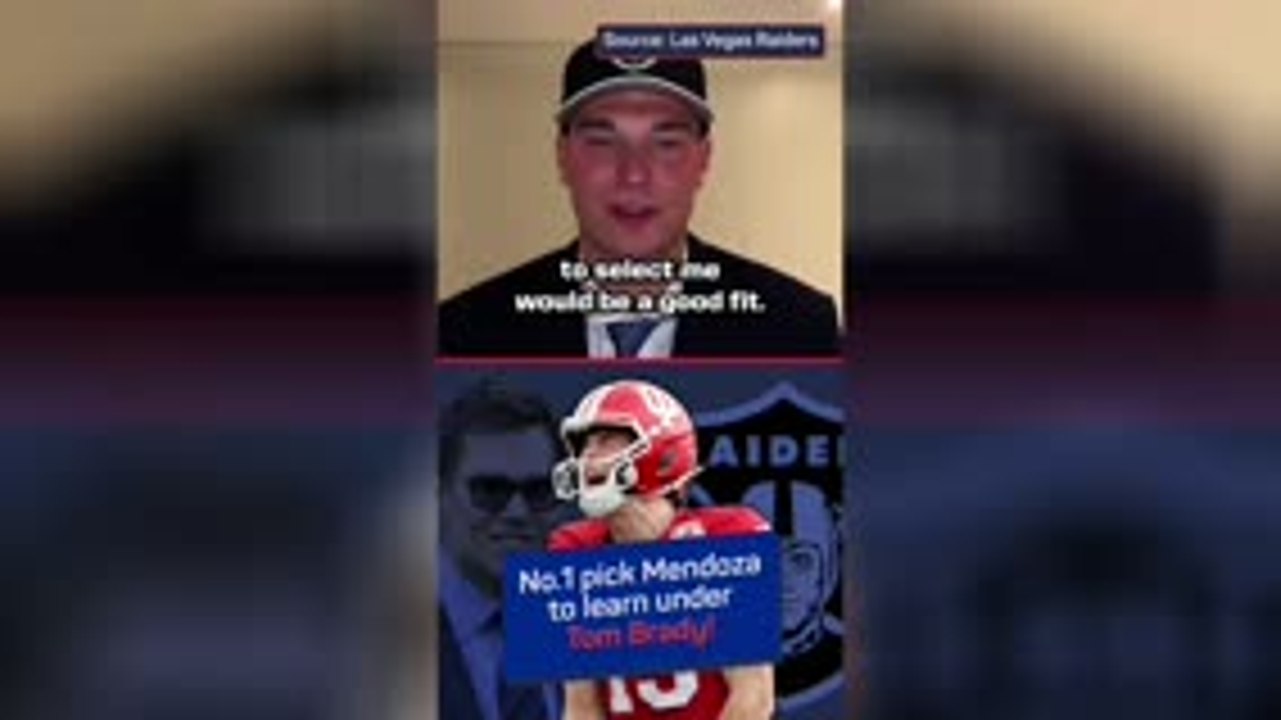 No.1 pick Mendoza delighted to work alongside Brady at Raiders