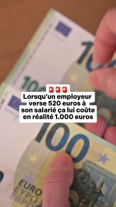 🚨 Lorsqu’un employeur verse 520 euros à son salarié ça lui coûte en réalité 1000 eurosSources : OCDE, Le Figaro, BFM