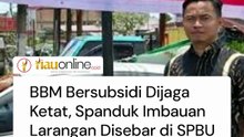 BBM Bersubsidi Dijaga Ketat, Spanduk Imbauan Larangan Disebar di SPBU Se-Riau