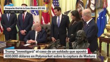 Trump "investigará" el caso de un soldado que apostó 400.000 dólares en Polymarket sobre la captura de Nicolás Maduro