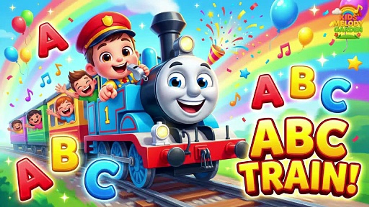 Dudi Dudi Dam Dam Alphabet Train 🚂 | ABC Train Song for Kids | Learn Letters A to Z | Kids Melody Garden