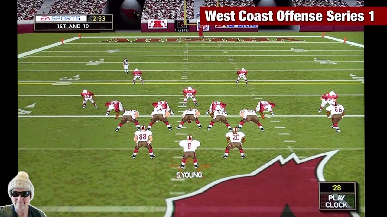 Madden NFL 49ers QB Steve Young West Coast "Hurry Up" field goal drive for the lead