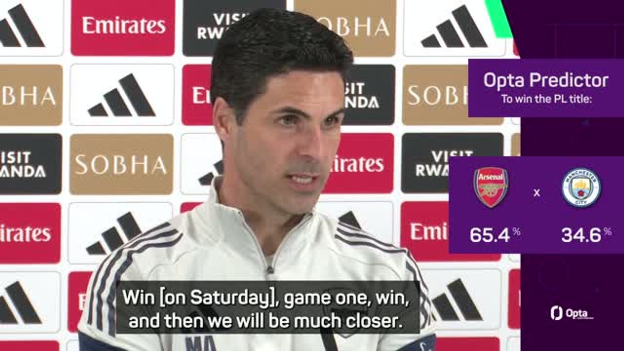 Arteta responds to Opta supercomputer having Arsenal as title favourites