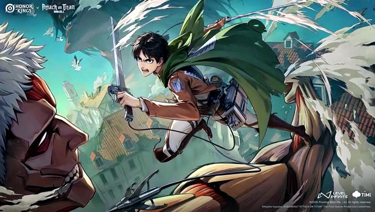 Skin Showcase: Zhang Fei · Eren | Honor of Kings × Attack on Titan Collaboration